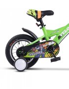 VELORS Bicicleta pentru copii V1401A Verde roti 14 inch varsta 3-5 ani inaltime utilizator 90-105 cm greutate suportata 80 kg