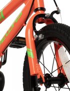 VELORS Bicicleta pentru copii V1403B PortocaliuVerde 14 inch cu roti ajutatoare cadru din otel varsta 3-5 ani