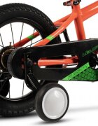 VELORS Bicicleta pentru copii V1403B PortocaliuVerde 14 inch cu roti ajutatoare cadru din otel varsta 3-5 ani