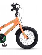 VELORS Bicicleta pentru copii V1407B PortocaliuVerde 14 inch cu roti ajutatoare
