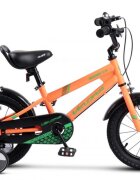 VELORS Bicicleta pentru copii V1407B PortocaliuVerde 14 inch cu roti ajutatoare