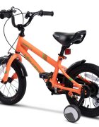 VELORS Bicicleta pentru copii V1407B PortocaliuVerde 14 inch cu roti ajutatoare