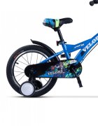 VELORS Bicicleta pentru copii V1601A Albastru roti 16 inch varsta 4-6 ani 16 viteze inaltime utilizator 100-115 cm greutate suportata 60 kg