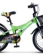 VELORS Bicicleta pentru copii V1601A Verde roti 16 inch varsta 4-6 ani 16 viteze inaltime utilizator 100-115 cm greutate suportata 60 kg