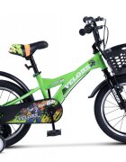 VELORS Bicicleta pentru copii V1601A Verde roti 16 inch varsta 4-6 ani 16 viteze inaltime utilizator 100-115 cm greutate suportata 60 kg