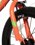 VELORS Bicicleta pentru copii V1603B PortocaliuVerde roti 16 inch inaltime utilizator 100-115 cm greutate suportata 60 kg