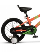 VELORS Bicicleta pentru copii V1603B PortocaliuVerde roti 16 inch inaltime utilizator 100-115 cm greutate suportata 60 kg