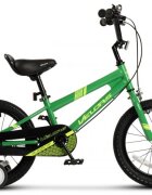 VELORS Bicicleta pentru copii V1603B VerdeNegru roti 16 inch inaltime utilizator 100-115 cm greutate suportata 60 kg