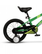 VELORS Bicicleta pentru copii V1603B VerdeNegru roti 16 inch inaltime utilizator 100-115 cm greutate suportata 60 kg