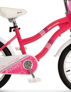 VELORS Bicicleta pentru copii V1604B Fucsia 16 inch cu roti ajutatoare cosulet cadru din otel varsta 4-6 ani