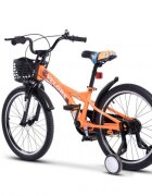 VELORS Bicicleta pentru copii V1801A Portocaliu roti 18 inch varsta 5-7 ani inaltime utilizator 110-125 cm greutate suportata 80 kg