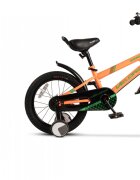 VELORS Bicicleta pentru copii V1807B PortocaliuVerde 18 inch cu roti ajutatoare