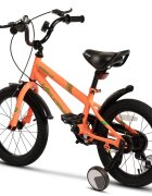 VELORS Bicicleta pentru copii V1807B PortocaliuVerde 18 inch cu roti ajutatoare