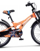 VELORS Bicicleta pentru copii V2001A Portocaliu roti 20 inch varsta 7-10 ani inaltime utilizator 120-135 cm greutate suportata 80 kg