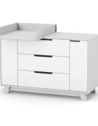 Veres Comoda pentru copii cu 3 sertare model 1200 colectia Manhattan alb-gri