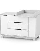 Veres Comoda pentru copii cu 3 sertare model 1200 colectia Manhattan alb-gri