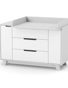 Veres Comoda pentru copii cu 3 sertare model 1200 colectia Manhattan alb-gri