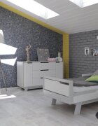 Veres Comoda pentru copii cu 3 sertare model 1200 colectia Manhattan alb-gri
