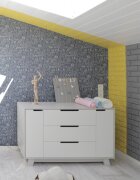 Veres Comoda pentru copii cu 3 sertare model 1200 colectia Manhattan alb-gri