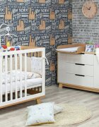Veres Comoda pentru copii cu 3 sertare model 1200 colectia Manhattan alb-gri