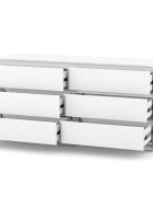 Veres Comoda pentru copii cu 6 sertare model 1750 colectia Bern alb