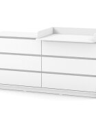 Veres Comoda pentru copii cu 6 sertare model 1750 colectia Bern alb