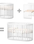 Veres Kit extensie pentru patut compatibil cu modelul LD14 Alb 140x70 cm cu saltea inclusa