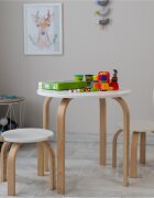 Veres Scaun pentru copii Monaco Alb-natur cu spatar 3 ani+