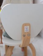 Veres Scaun pentru copii Monaco Alb-natur cu spatar 3 ani+