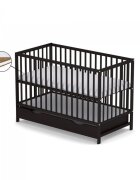 Vessanti Patut cu sertar Clasico Wenge + Saltea Cocos 12 cm
