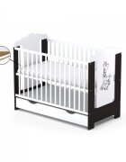 Vessanti Patut cu sertar Ella Wenge + Saltea Cocos 10 cm