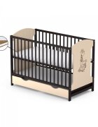 Vessanti Patut cu sertar Milo Girafa Crem cu wenge + Saltea Cocos 10 cm