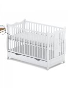 Vessanti Patut cu sertar Sophie Alb + Saltea Cocos 12 cm