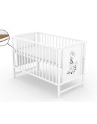 Vessanti Patut fara sertar Berta girafa Alb + Saltea Cocos 12 cm