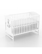 Vessanti Patut fara sertar Milo Girafa Alb + Saltea Cocos 8 cm