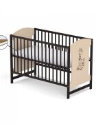 Vessanti Patut fara sertar Milo Girafa Crem cu wenge + Saltea Cocos 12 cm