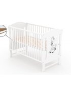 Vessanti Patut fara sertar Zuza Alb + Saltea Cocos 12 cm