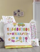 Victoria Home Set lenjerie 6 piese Bumbac Ranforce Abakus 120x60 cm