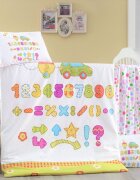 Victoria Home Set lenjerie 6 piese Bumbac Ranforce Abakus 120x60 cm