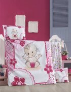 Victoria Home Set lenjerie 6 piese Bumbac Ranforce Baby 120x60 cm