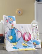 Victoria Home Set lenjerie 6 piese Bumbac Ranforce Macera 120x60 cm