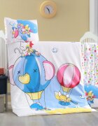 Victoria Home Set lenjerie 6 piese Bumbac Ranforce Macera 120x60 cm