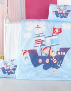 Victoria Home Set lenjerie 6 piese Bumbac Ranforce Ship 120x60 cm