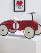 VILAC Masinuta pentru copii Vintage metalica ride-on rosie cu roti crem