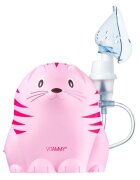 VITAMMY Aparat aerosoli Gattino A1503 nebulizator cu compresor set complet de accesorii roz