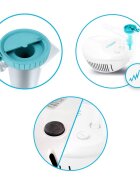 VITAMMY Aparat de aerosoli eNEB nebulizator cu compresor 3 moduri de nebulizare 3 masti piesa bucala furtun de 1.6 m 5 filtre aer si oprire automata