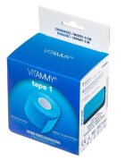 VITAMMY Banda Kinesiologica Tape 1 impermeabila moale si confortabila fara latex 5 cm x 5 m albastru