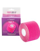 VITAMMY Banda Kinesiologica Tape 1 impermeabila moale si confortabila fara latex 5 cm x 5 m roz