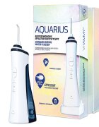VITAMMY Irigator oral dus bucal Aquarius varf rotativ la 360 de grade 150 ml alb