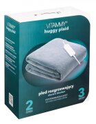 VITAMMY Patura cu incalzire electrica huggy plaid 180 x 130 cm gri inchis